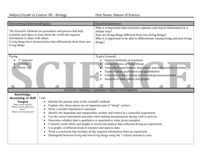 The nature of science answer key