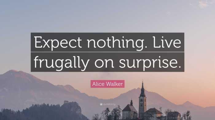 Frugally surprise expect nothing live walker alice quote wallpapers quotefancy