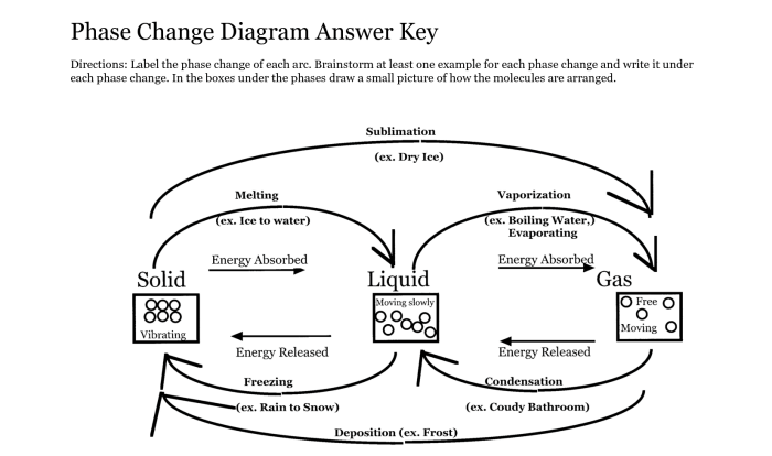 Phase change graph worksheet answers