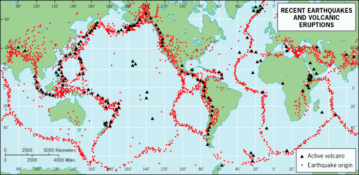 Mapping earthquakes and volcanoes worksheet answer key